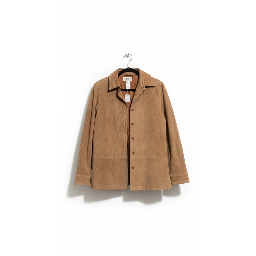 Pendleton Suede Leather Jacket Tan Camel Button F… - image 2